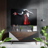 Micheal Jackson Brushed Aluminium Dibond Wall Art.
